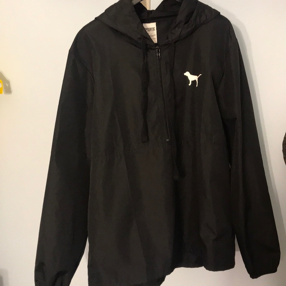 Hooded 1/2 Zip Windbreaker Pink VS